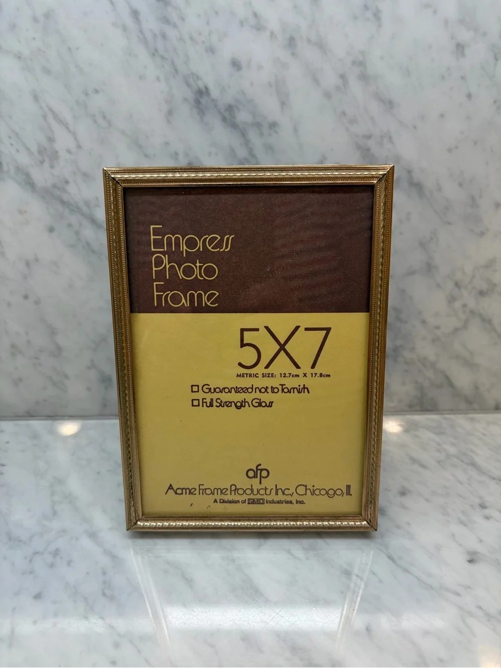 Vintage Empress 5x7 Gold Tone Metal Photo Frame Acme Frame Products Ornate